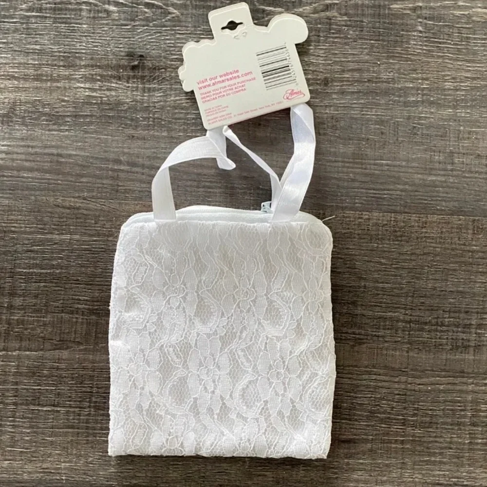 💞 New White Princess Lace Dress Up Purse